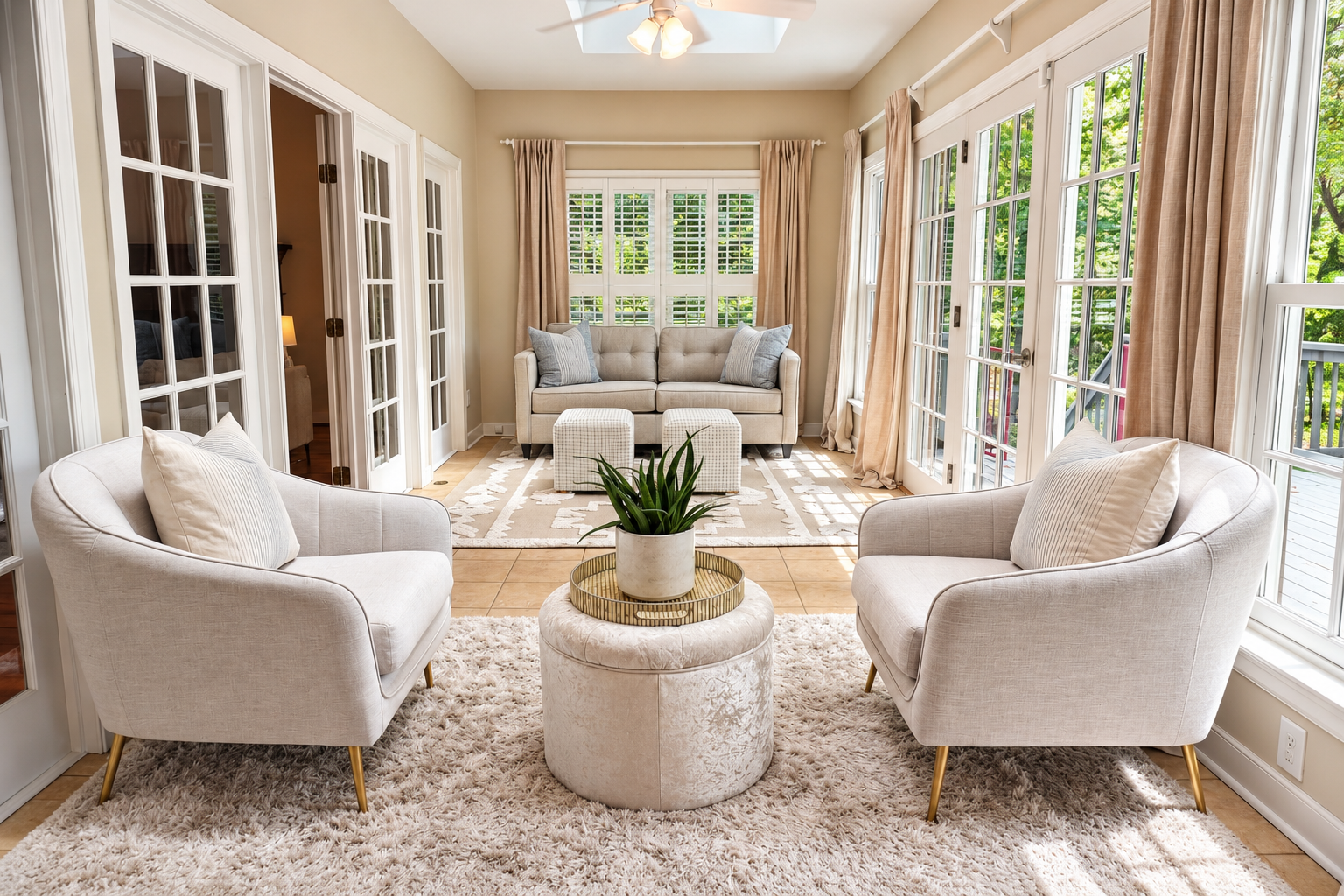 Professionally staged sunroom on Alldever Dr in Maidens, Virginia