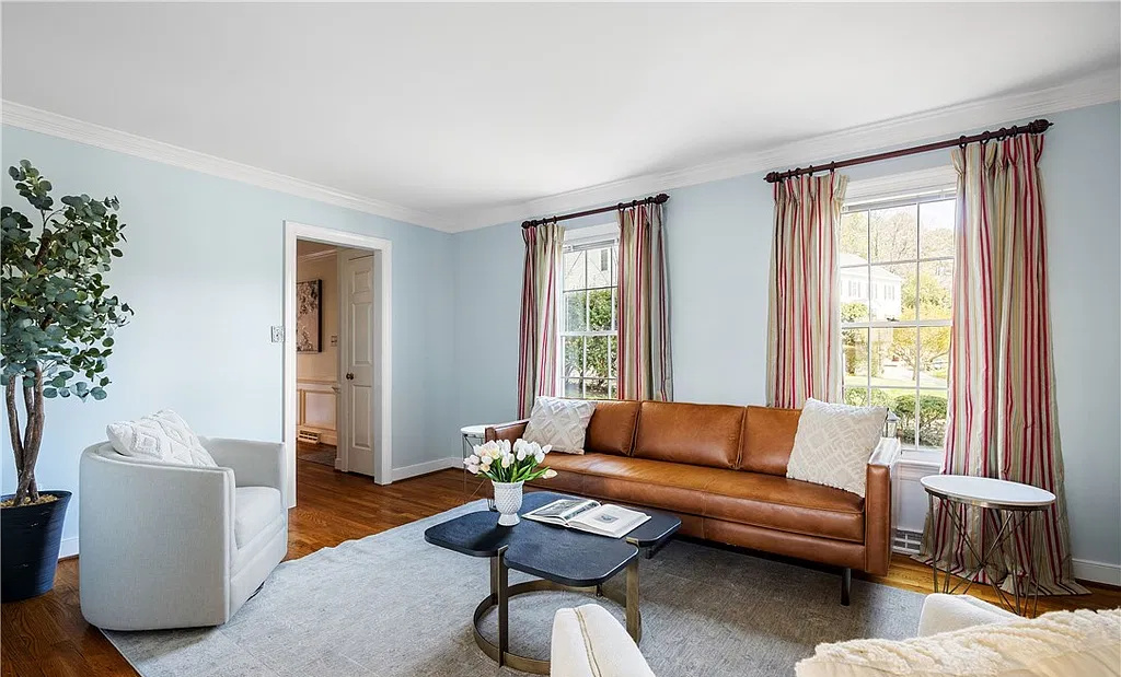 Professionally staged living room on Ballantrae Ct in Henrico, Virginia